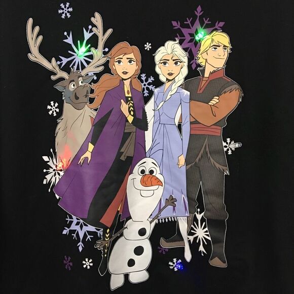 Disney Frozen II light up winter sweatshirt Small - Picture 7 of 8